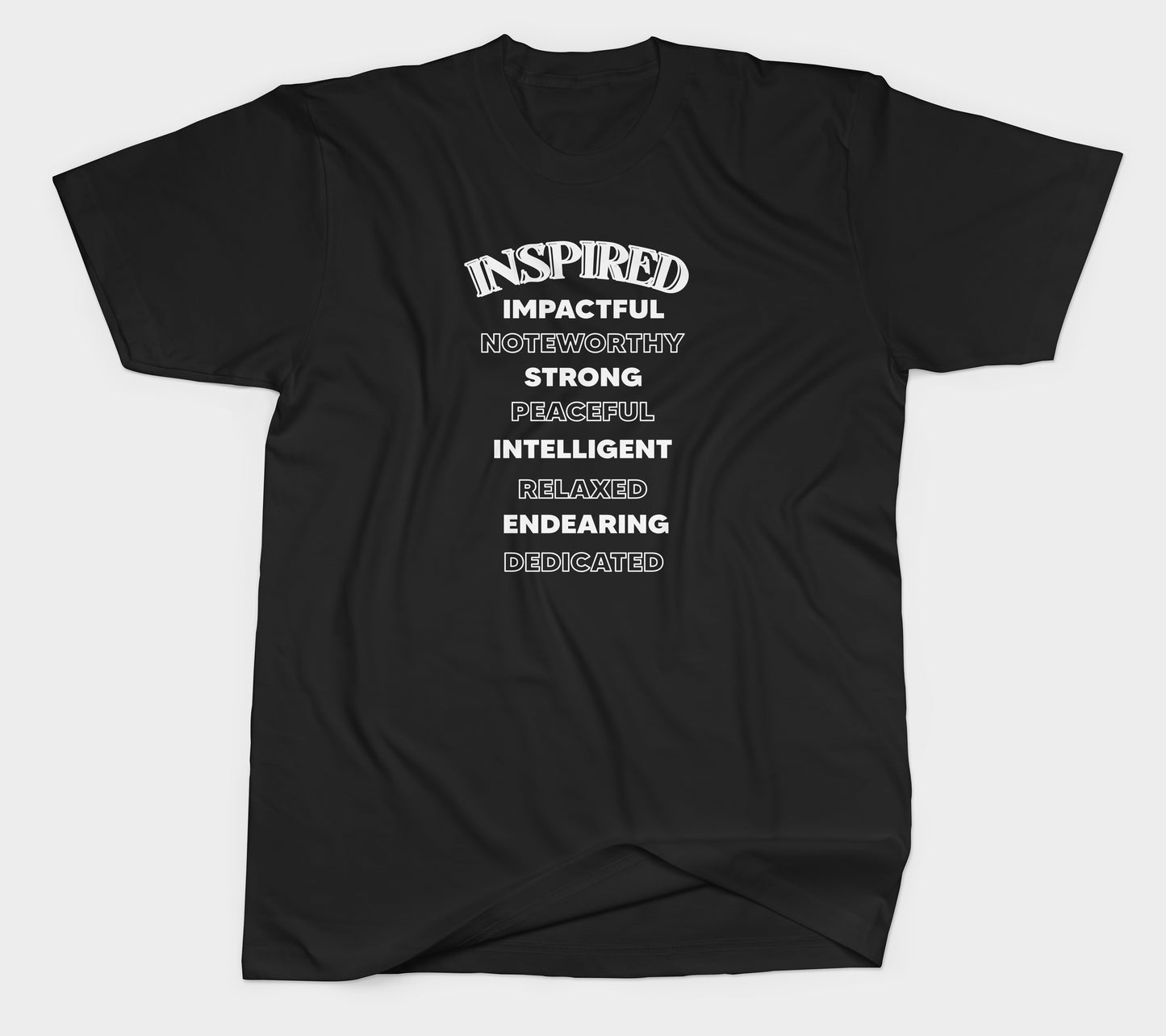 INSPIRED Short Sleeve T-Shirt – Wear It. Live It. Give Back. (BLACK)